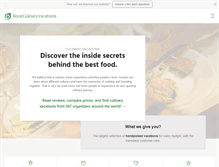 Tablet Screenshot of bookculinaryvacations.com
